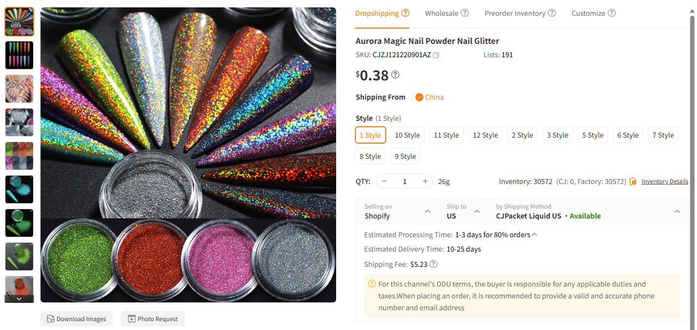 Nail Glitter & Chrome Powder